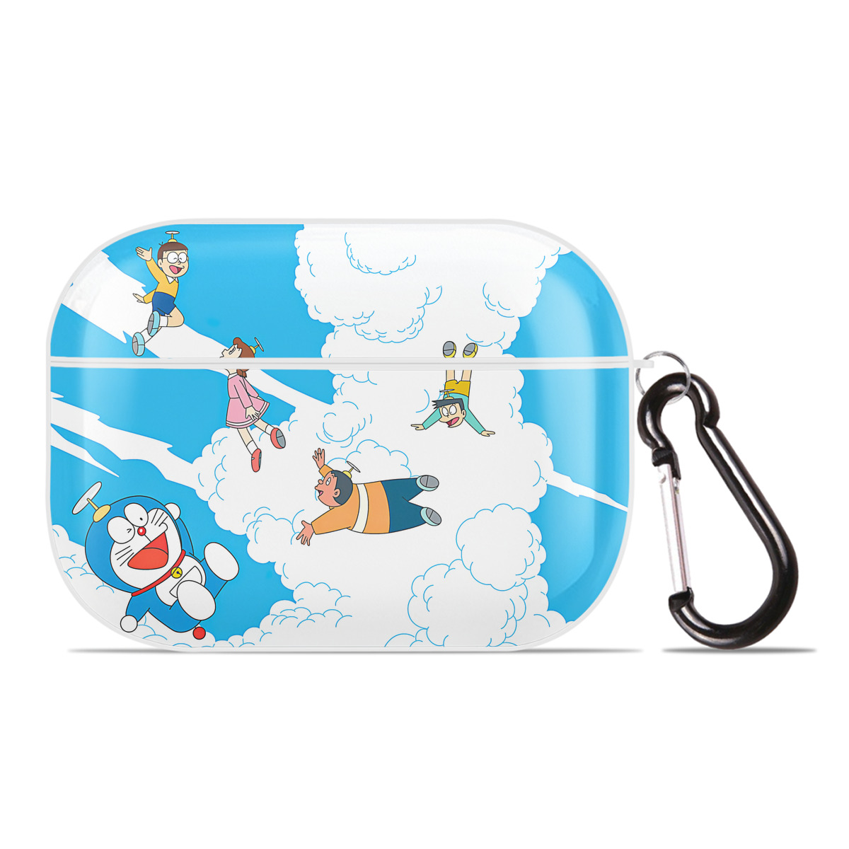 （画像用） ドラえもん Doraemon 【AirPods Pro用】ハードシェル保護ケース 耐衝撃・防指紋・カラビナ付き商品仕様