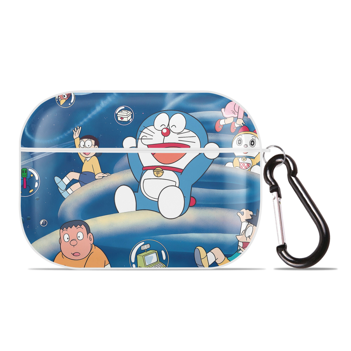 （画像用） ドラえもん Doraemon 【AirPods Pro用】ハードシェル保護ケース 耐衝撃・防指紋・カラビナ付き商品仕様