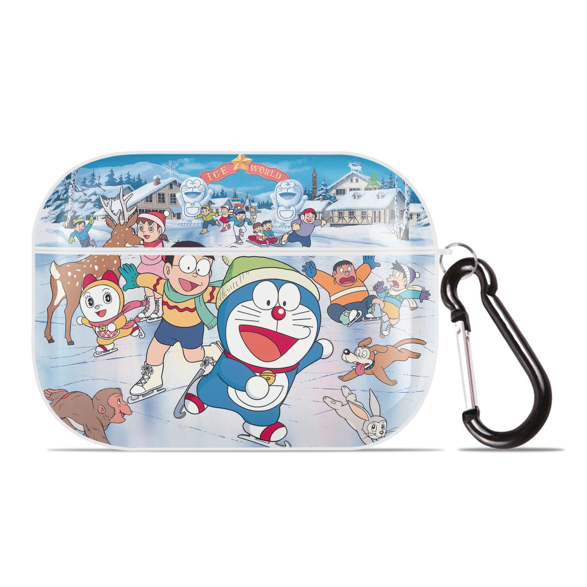 （画像用） ドラえもん Doraemon 【AirPods Pro用】ハードシェル保護ケース 耐衝撃・防指紋・カラビナ付き商品仕様