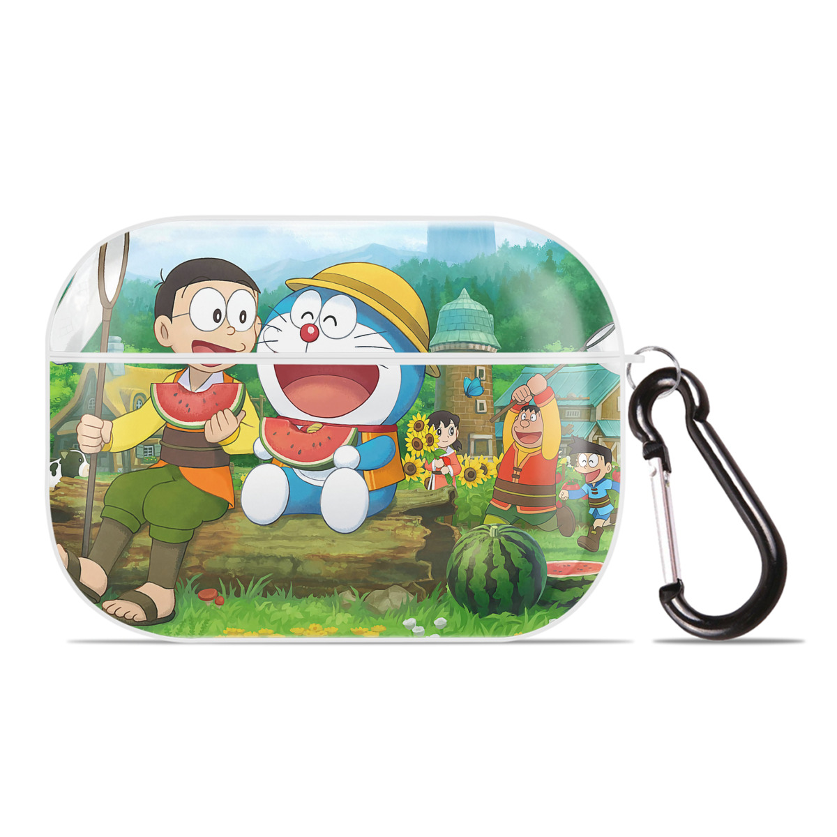 （画像用） ドラえもん Doraemon 【AirPods Pro用】ハードシェル保護ケース 耐衝撃・防指紋・カラビナ付き商品仕様