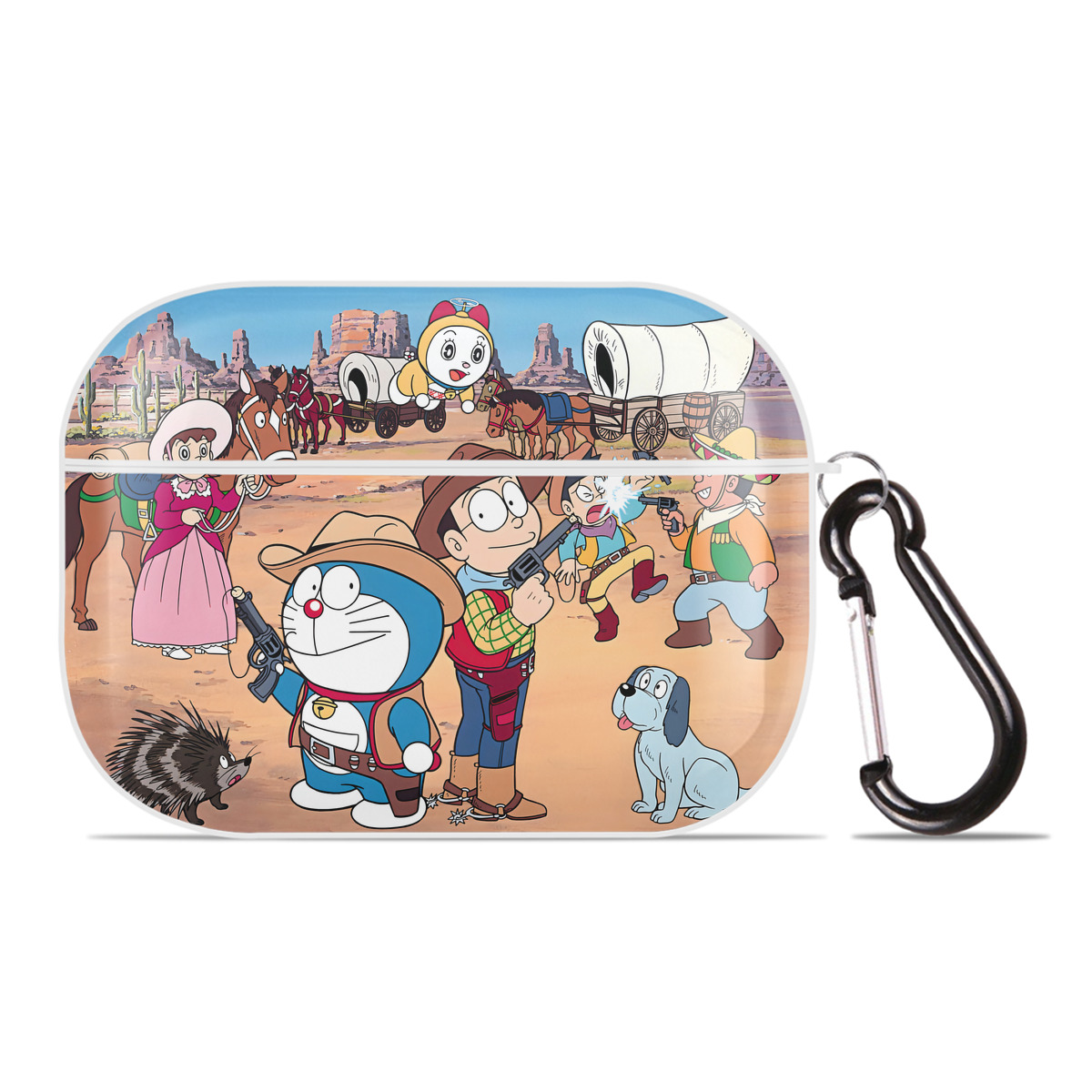 （画像用） ドラえもん Doraemon 【AirPods Pro用】ハードシェル保護ケース 耐衝撃・防指紋・カラビナ付き商品仕様