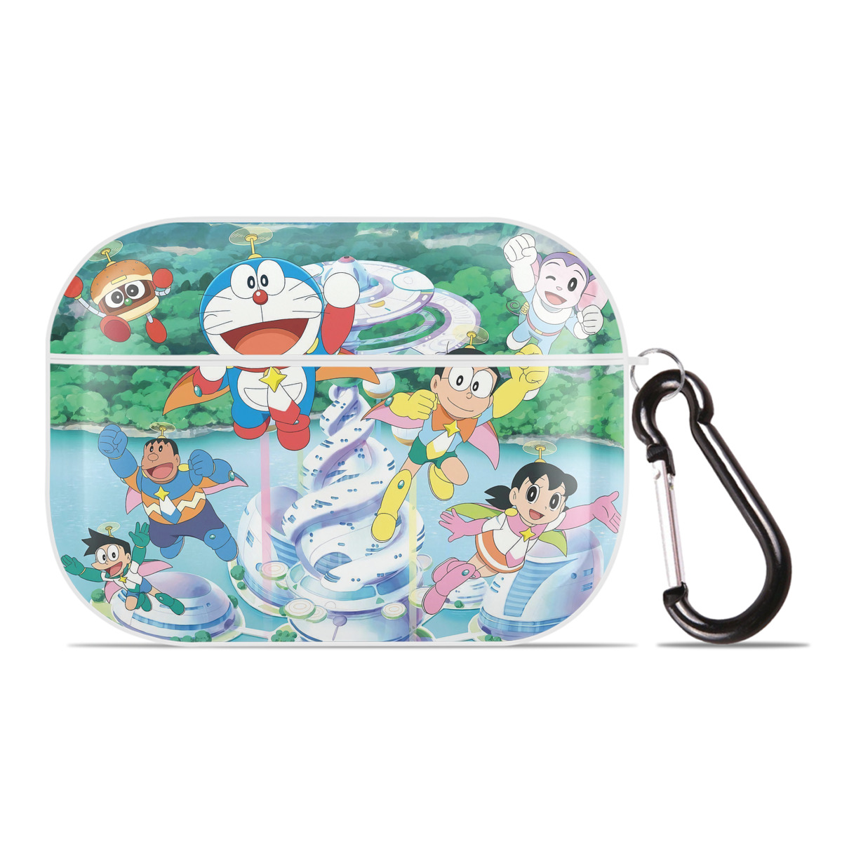 （画像用） ドラえもん Doraemon 【AirPods Pro用】ハードシェル保護ケース 耐衝撃・防指紋・カラビナ付き商品仕様