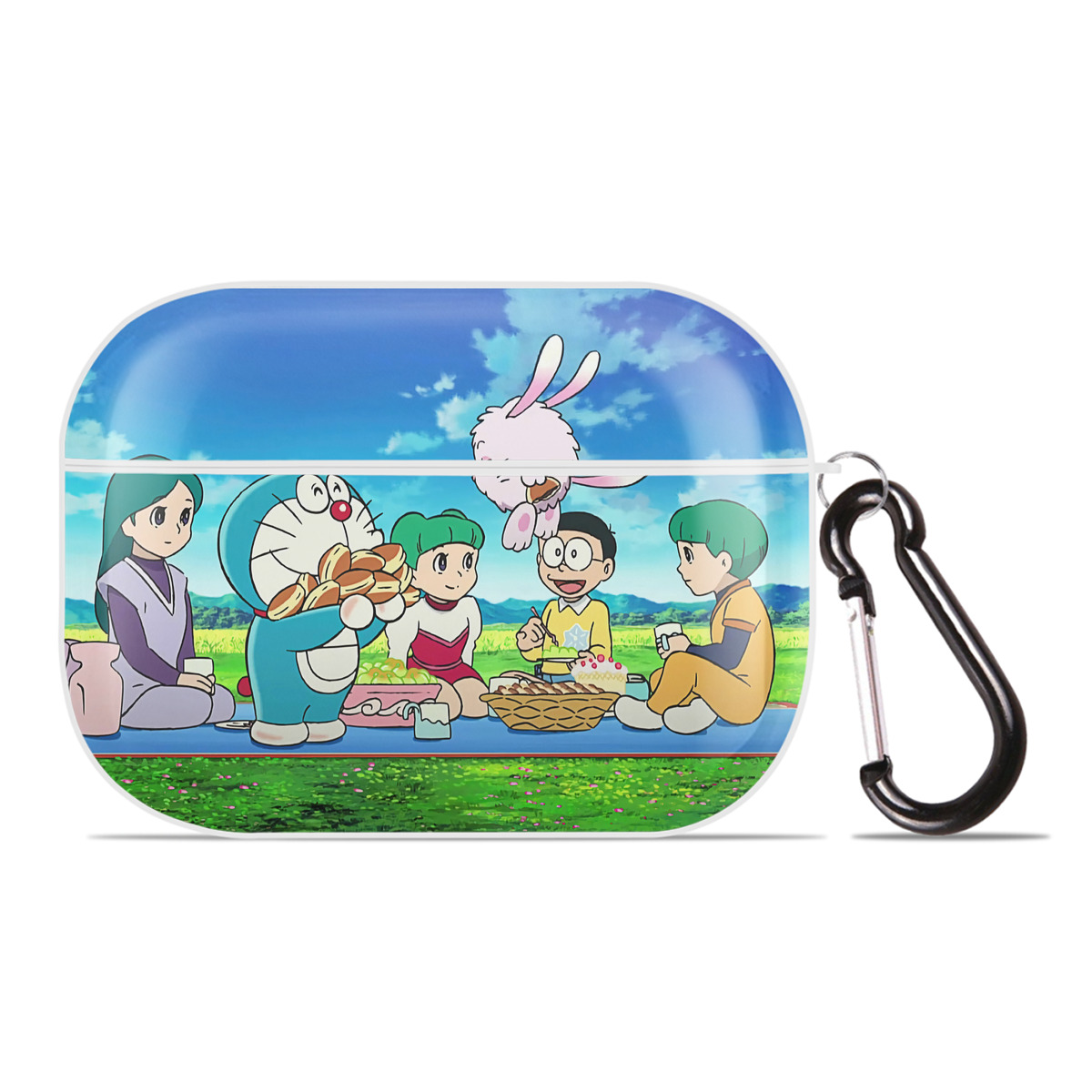 （画像用） ドラえもん Doraemon 【AirPods Pro用】ハードシェル保護ケース 耐衝撃・防指紋・カラビナ付き商品仕様