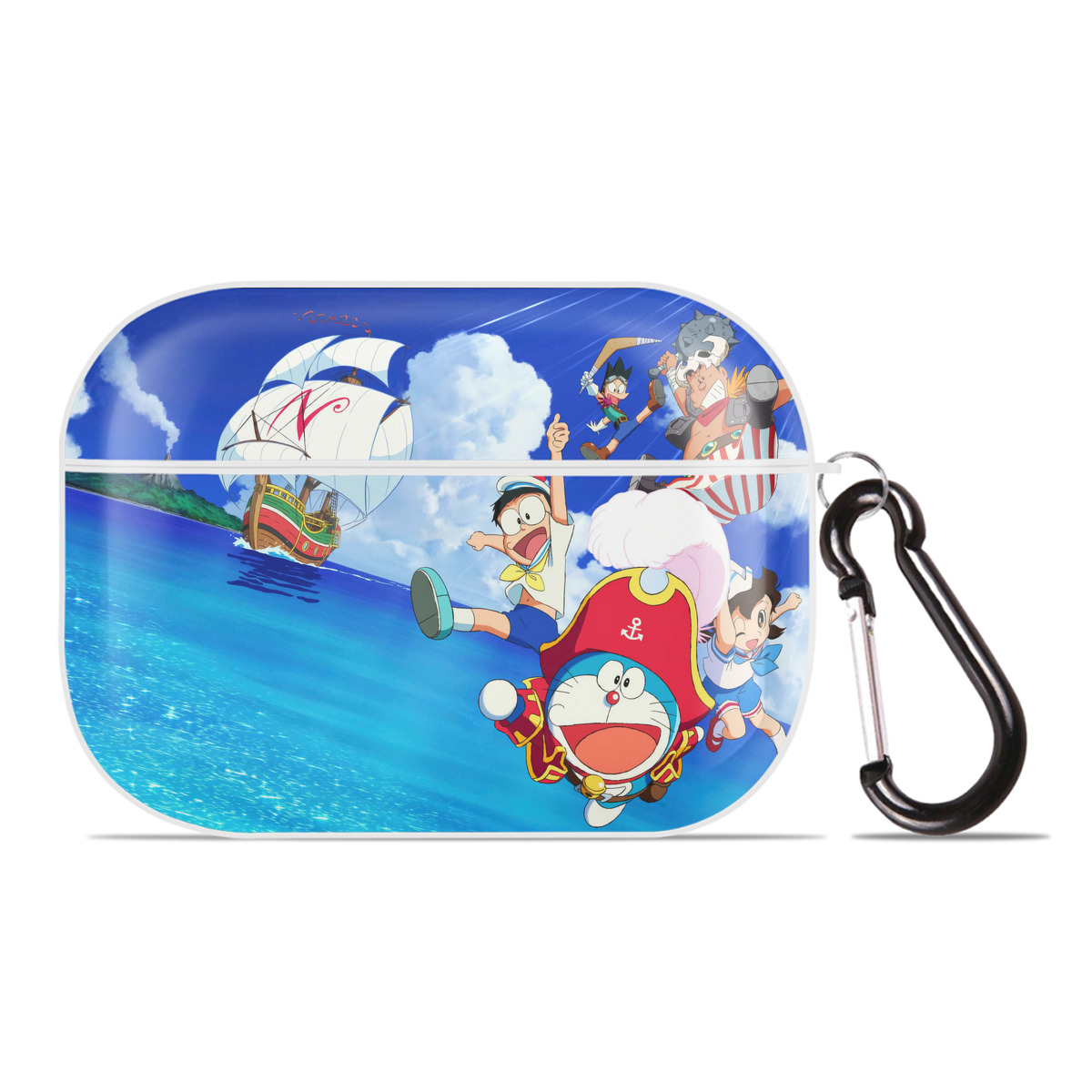 （画像用） ドラえもん Doraemon 【AirPods Pro用】ハードシェル保護ケース 耐衝撃・防指紋・カラビナ付き商品仕様