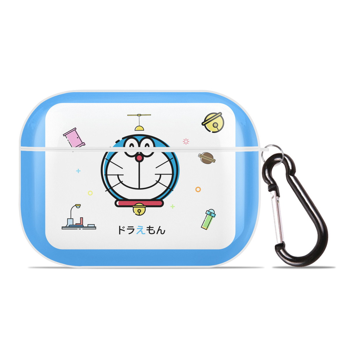 （画像用） ドラえもん Doraemon 【AirPods Pro用】ハードシェル保護ケース 耐衝撃・防指紋・カラビナ付き商品仕様