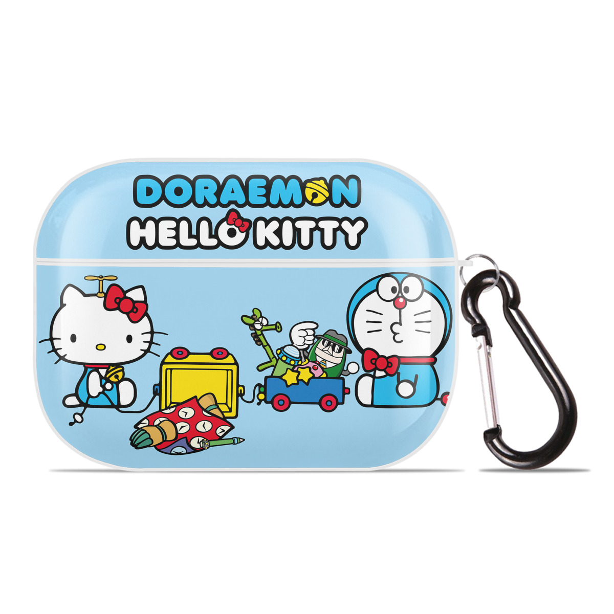 （画像用） ドラえもん Doraemon 【AirPods Pro用】ハードシェル保護ケース 耐衝撃・防指紋・カラビナ付き商品仕様