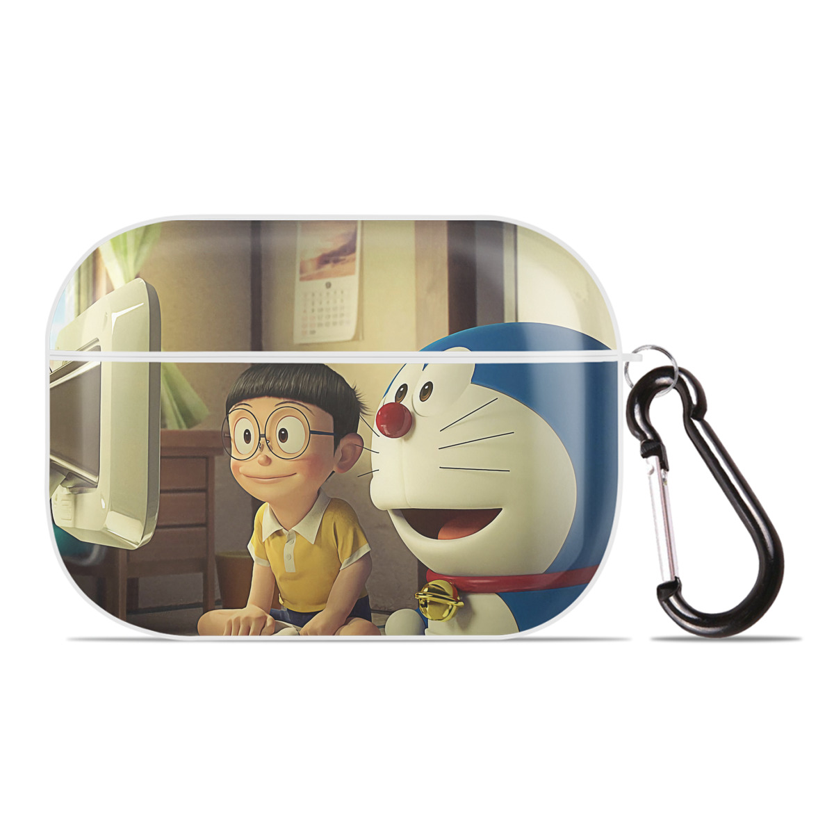 （画像用） ドラえもん Doraemon 【AirPods Pro用】ハードシェル保護ケース 耐衝撃・防指紋・カラビナ付き商品仕様