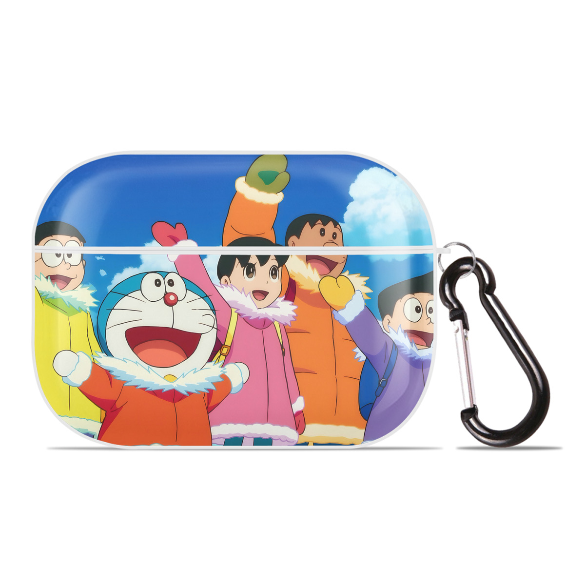 （画像用） ドラえもん Doraemon 【AirPods Pro用】ハードシェル保護ケース 耐衝撃・防指紋・カラビナ付き商品仕様