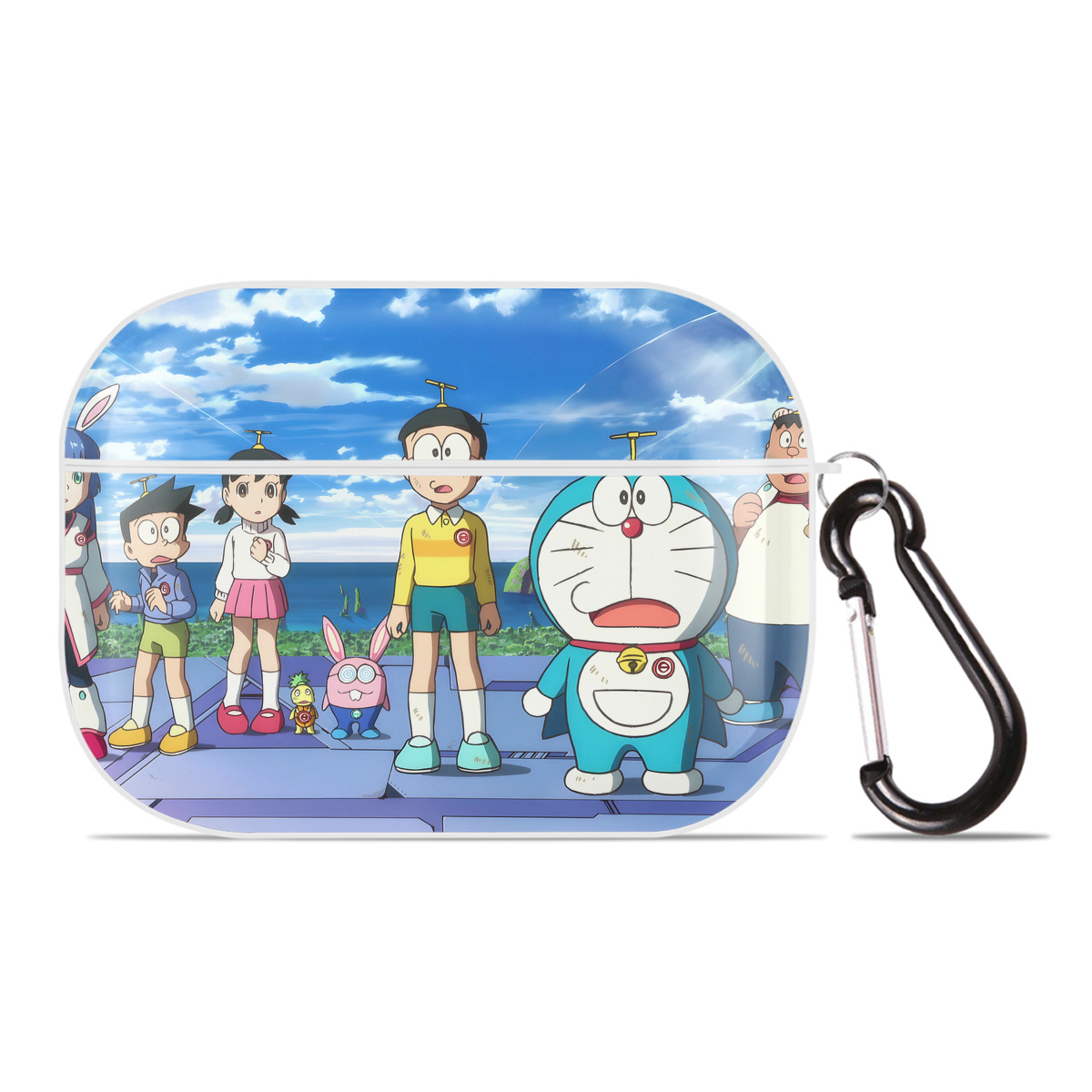 （画像用） ドラえもん Doraemon 【AirPods Pro用】ハードシェル保護ケース 耐衝撃・防指紋・カラビナ付き商品仕様