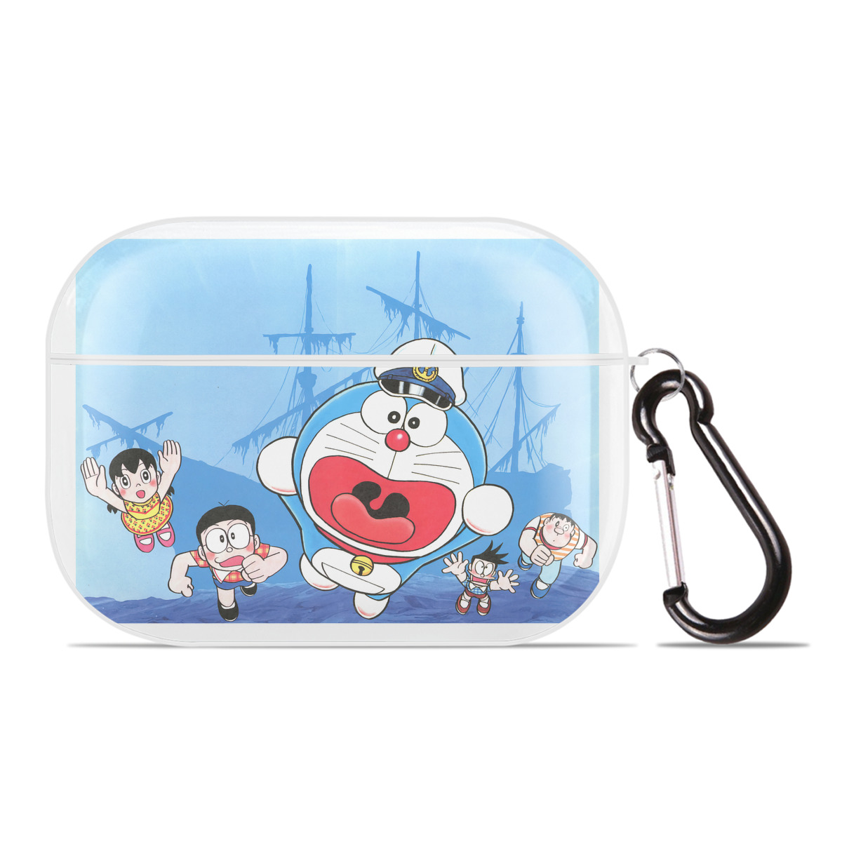 （画像用） ドラえもん Doraemon 【AirPods Pro用】ハードシェル保護ケース 耐衝撃・防指紋・カラビナ付き商品仕様