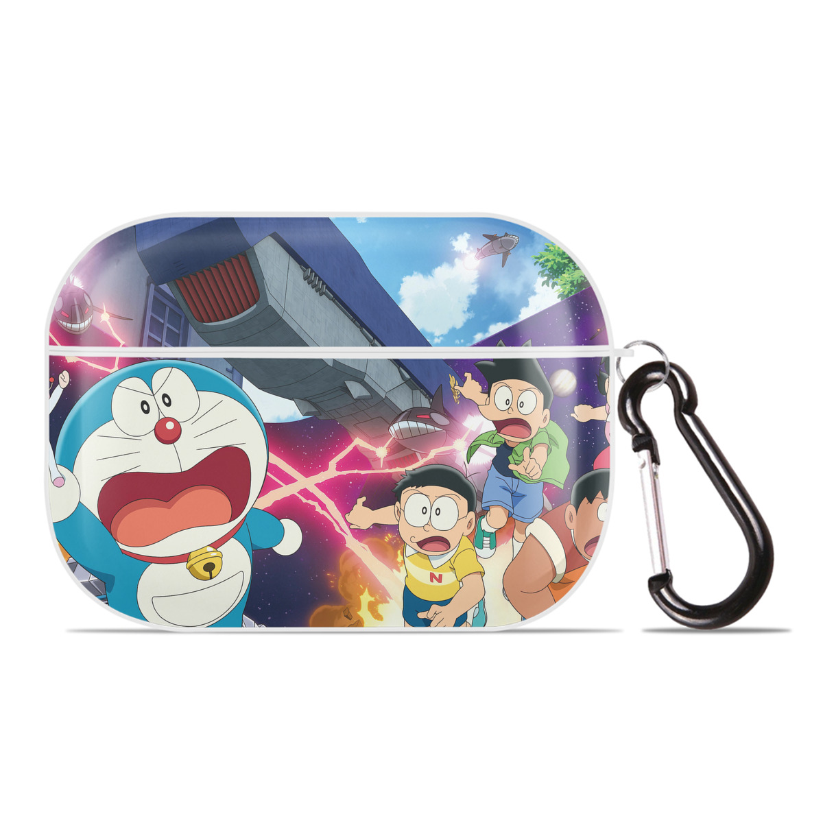 （画像用） ドラえもん Doraemon 【AirPods Pro用】ハードシェル保護ケース 耐衝撃・防指紋・カラビナ付き商品仕様