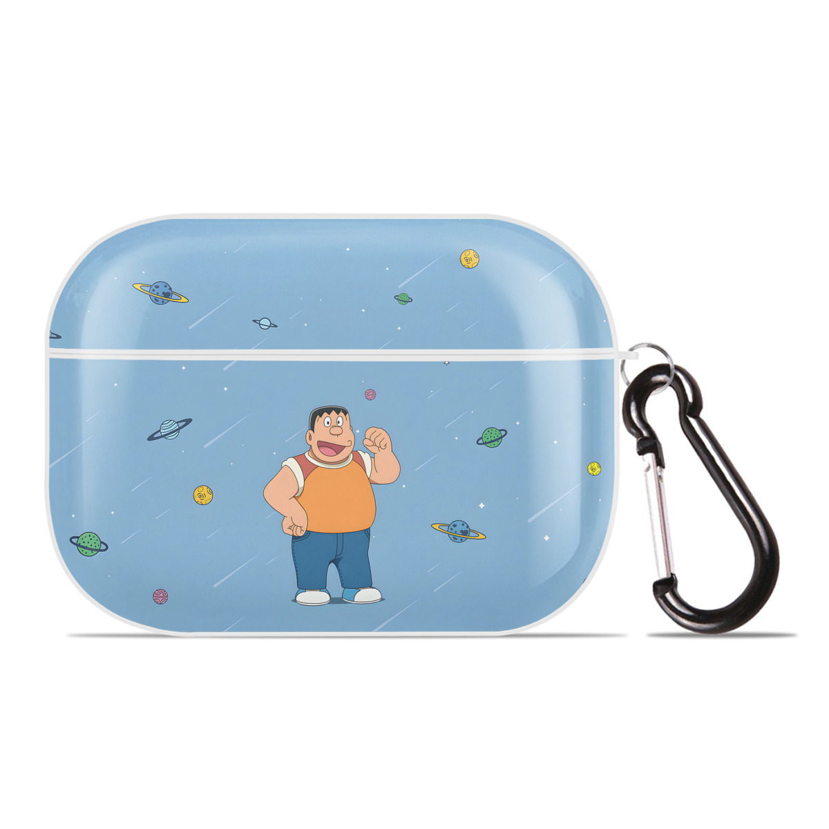 （画像用） ドラえもん Doraemon 【AirPods Pro用】ハードシェル保護ケース 耐衝撃・防指紋・カラビナ付き商品仕様