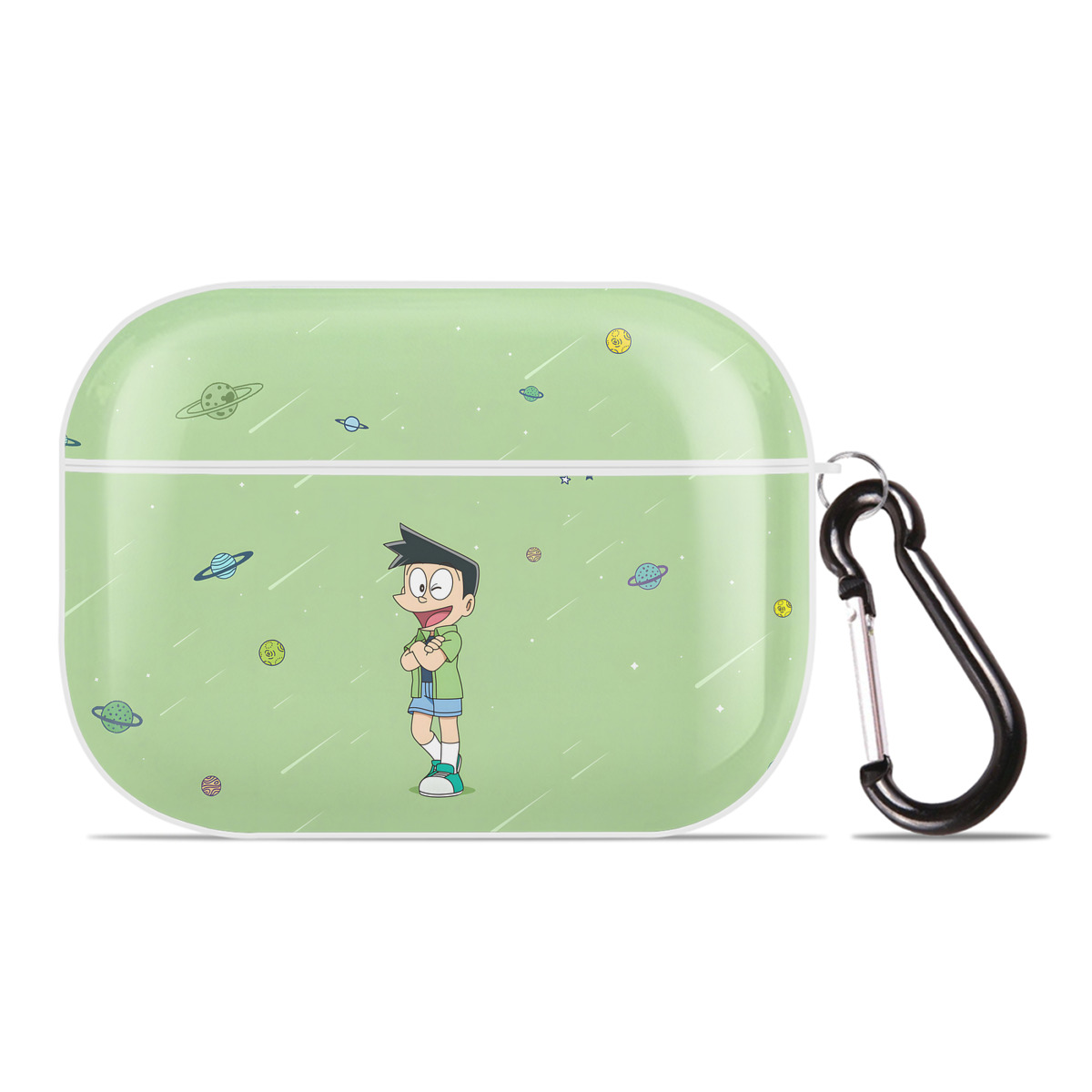 （画像用） ドラえもん Doraemon 【AirPods Pro用】ハードシェル保護ケース 耐衝撃・防指紋・カラビナ付き商品仕様