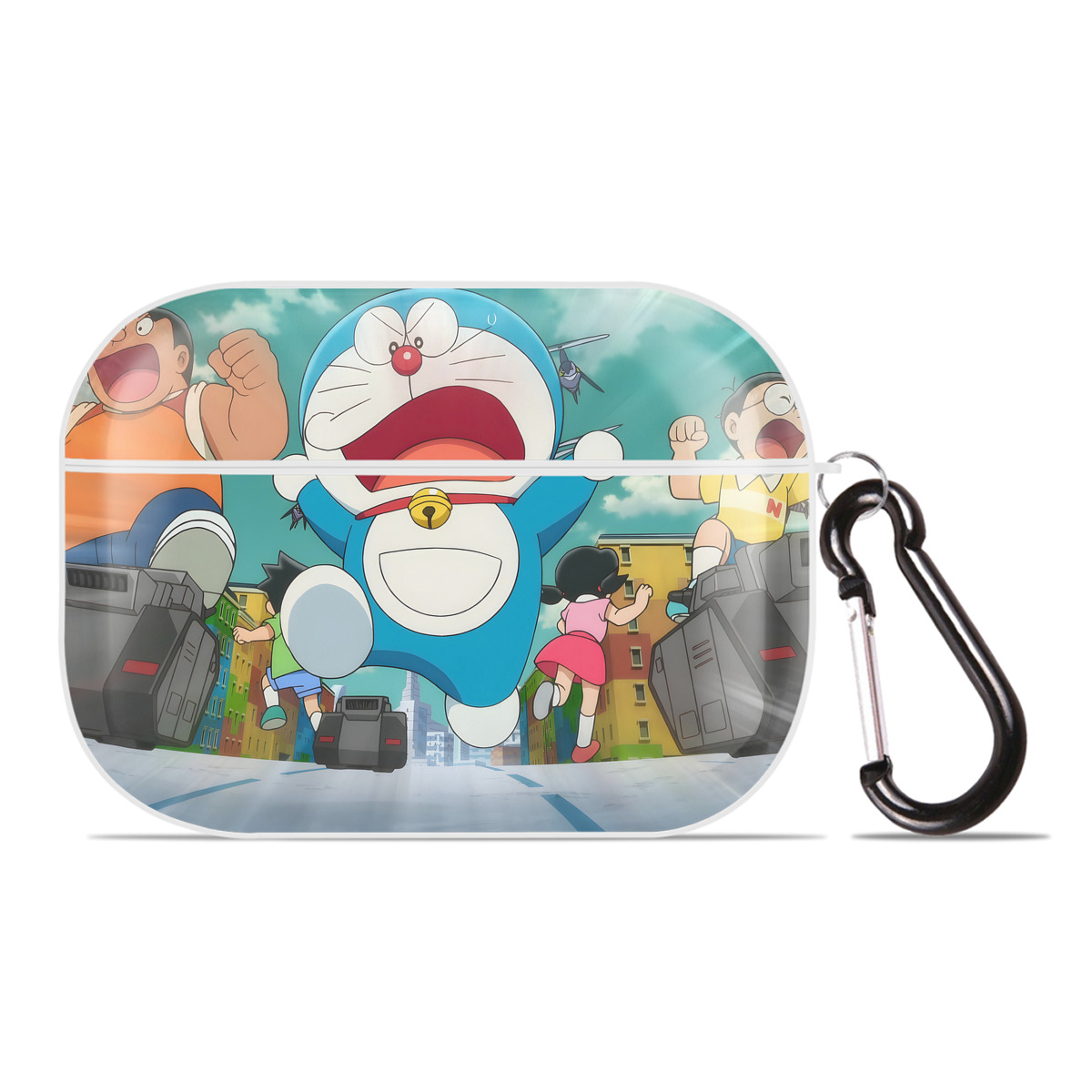 （画像用） ドラえもん Doraemon 【AirPods Pro用】ハードシェル保護ケース 耐衝撃・防指紋・カラビナ付き商品仕様
