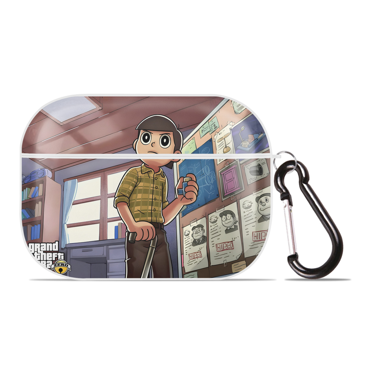 （画像用） ドラえもん Doraemon 【AirPods Pro用】ハードシェル保護ケース 耐衝撃・防指紋・カラビナ付き商品仕様