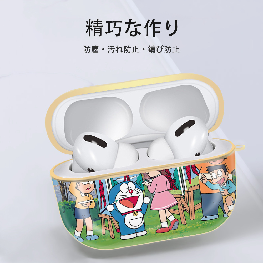 ドラえもん Doraemon 【AirPods Pro用】ハードシェル保護ケース｜耐衝撃・防指紋・カラビナ付き商品仕様