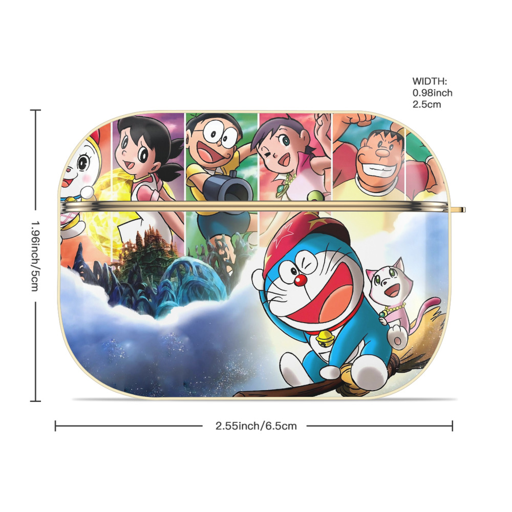 ドラえもん Doraemon 【AirPods Pro用】ハードシェル保護ケース｜耐衝撃・防指紋・カラビナ付き商品仕様