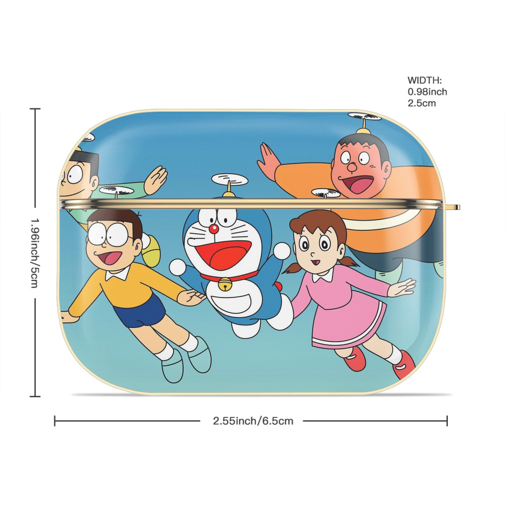 ドラえもん Doraemon 【AirPods Pro用】ハードシェル保護ケース｜耐衝撃・防指紋・カラビナ付き商品仕様