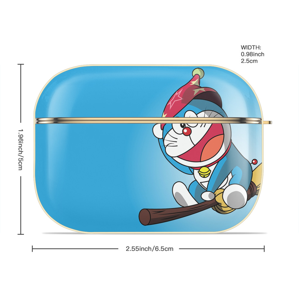 ドラえもん Doraemon 【AirPods Pro用】ハードシェル保護ケース｜耐衝撃・防指紋・カラビナ付き商品仕様