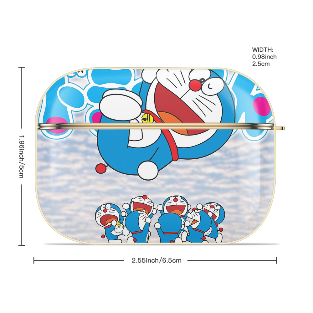 ドラえもん Doraemon 【AirPods Pro用】ハードシェル保護ケース｜耐衝撃・防指紋・カラビナ付き商品仕様