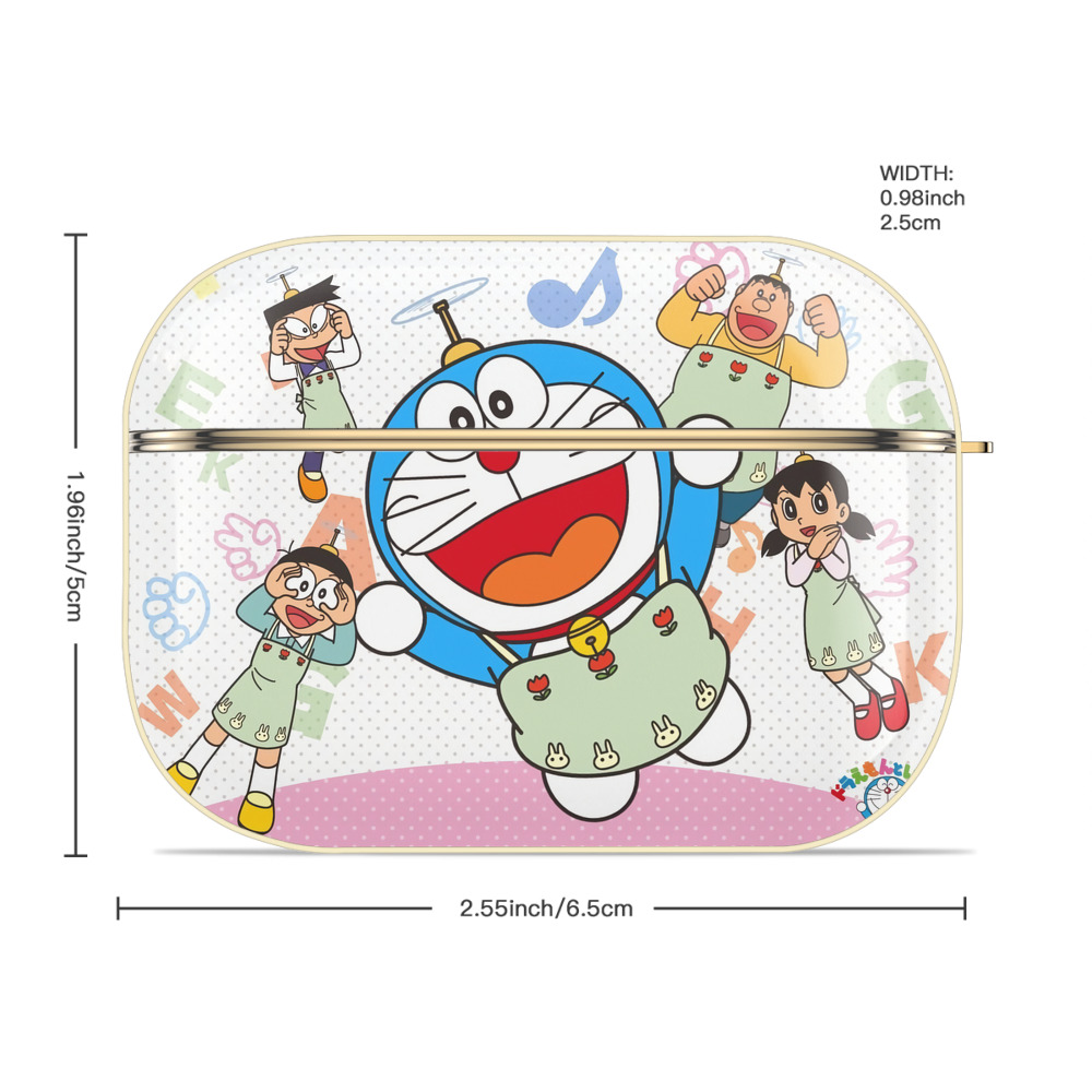 ドラえもん Doraemon 【AirPods Pro用】ハードシェル保護ケース｜耐衝撃・防指紋・カラビナ付き商品仕様