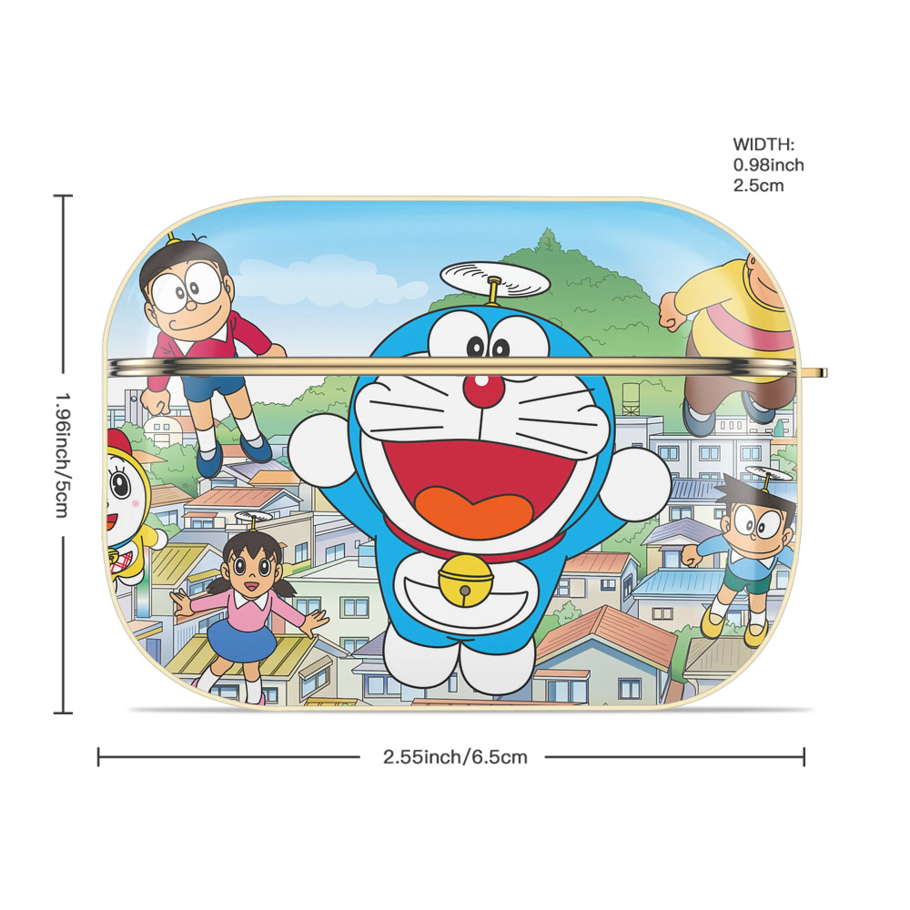 ドラえもん Doraemon 【AirPods Pro用】ハードシェル保護ケース｜耐衝撃・防指紋・カラビナ付き商品仕様