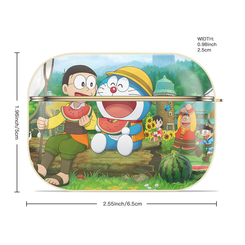 ドラえもん Doraemon 【AirPods Pro用】ハードシェル保護ケース｜耐衝撃・防指紋・カラビナ付き商品仕様