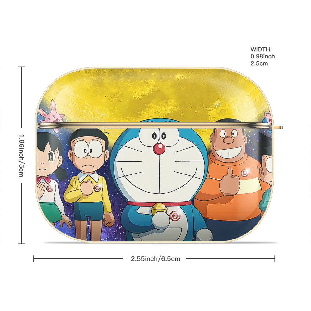 ドラえもん Doraemon 【AirPods Pro用】ハードシェル保護ケース｜耐衝撃・防指紋・カラビナ付き商品仕様