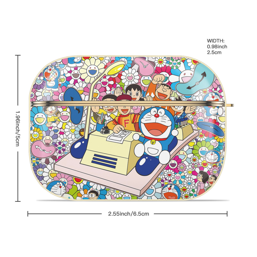 ドラえもん Doraemon 【AirPods Pro用】ハードシェル保護ケース｜耐衝撃・防指紋・カラビナ付き商品仕様