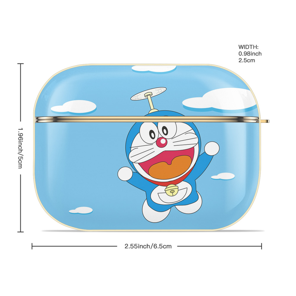 ドラえもん Doraemon 【AirPods Pro用】ハードシェル保護ケース｜耐衝撃・防指紋・カラビナ付き商品仕様