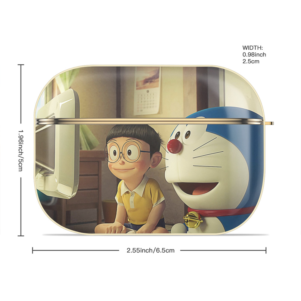 ドラえもん Doraemon 【AirPods Pro用】ハードシェル保護ケース｜耐衝撃・防指紋・カラビナ付き商品仕様
