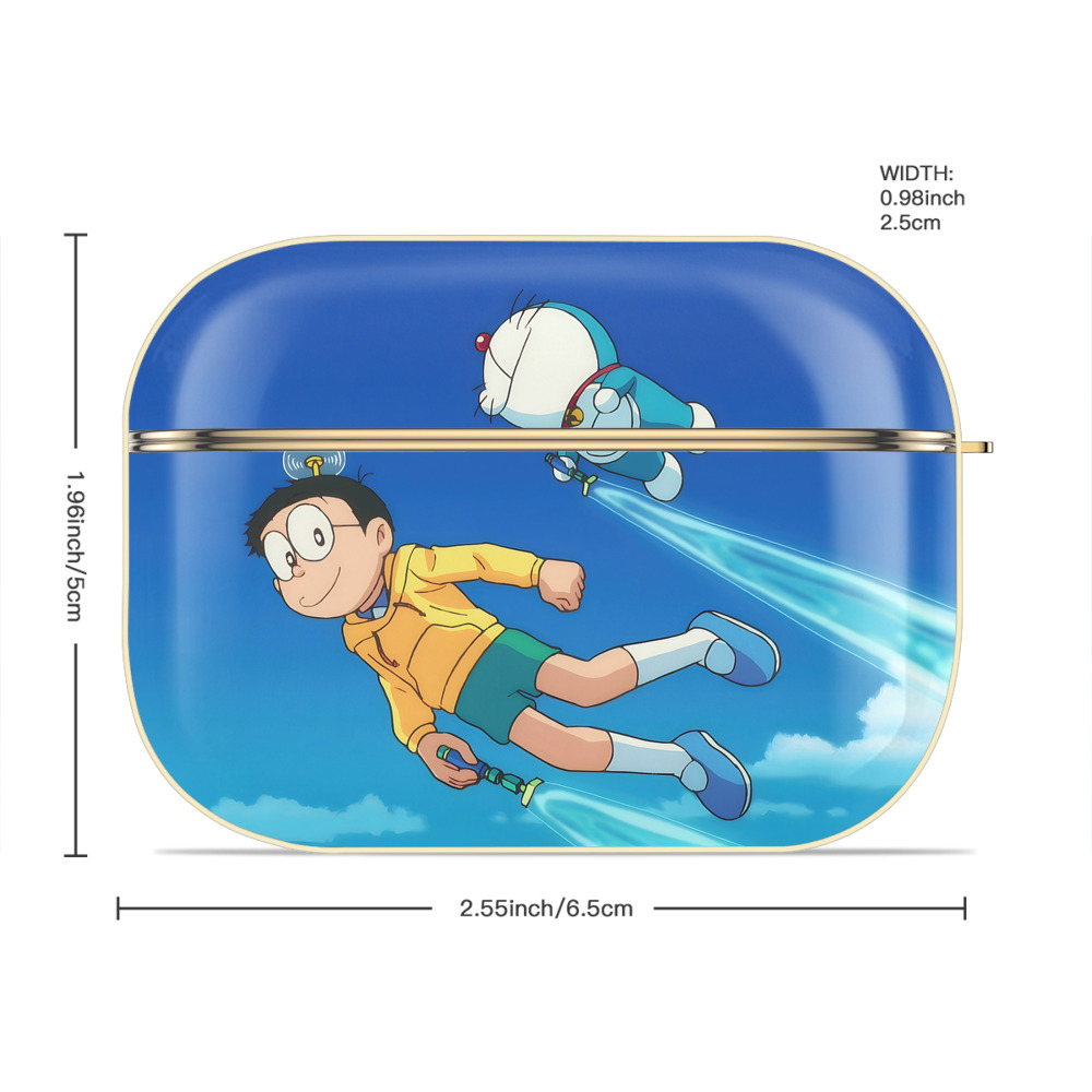 ドラえもん Doraemon 【AirPods Pro用】ハードシェル保護ケース｜耐衝撃・防指紋・カラビナ付き商品仕様