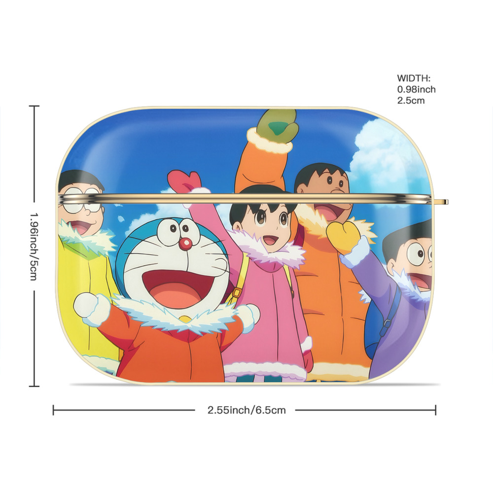 ドラえもん Doraemon 【AirPods Pro用】ハードシェル保護ケース｜耐衝撃・防指紋・カラビナ付き商品仕様