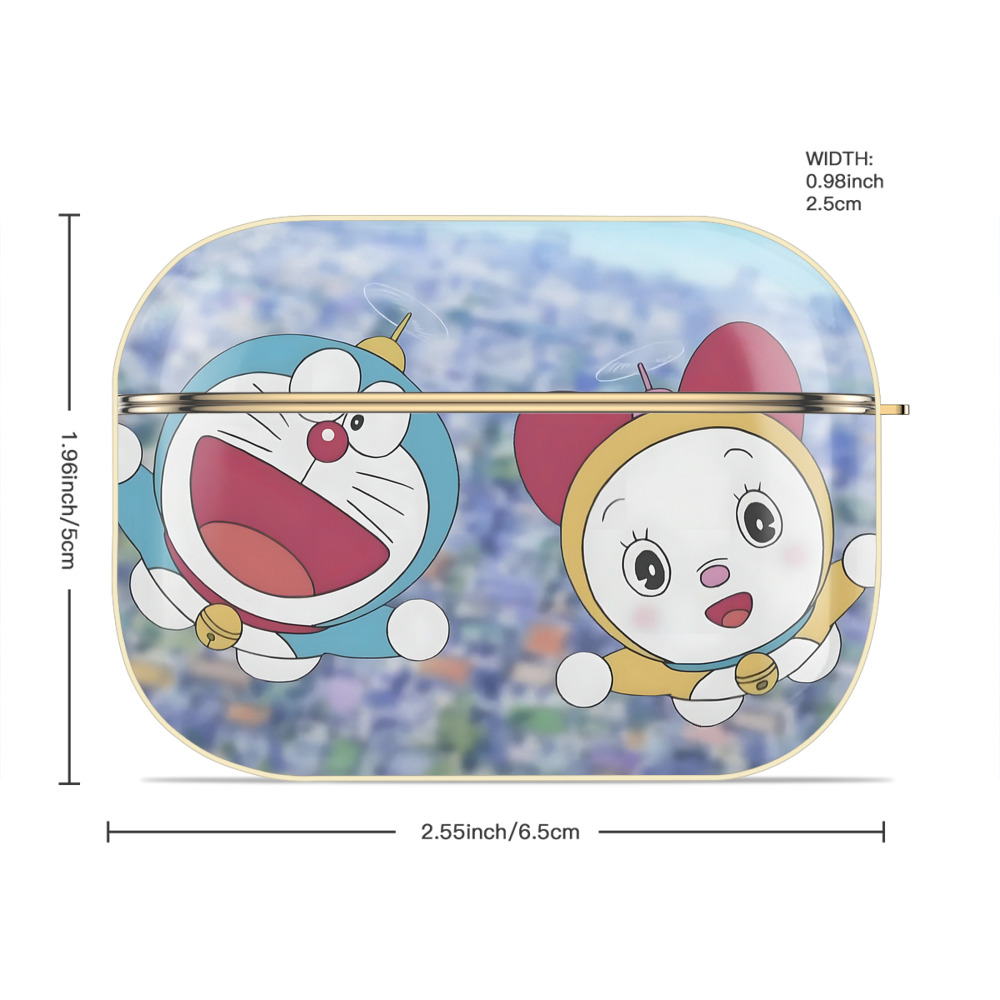 ドラえもん Doraemon 【AirPods Pro用】ハードシェル保護ケース｜耐衝撃・防指紋・カラビナ付き商品仕様