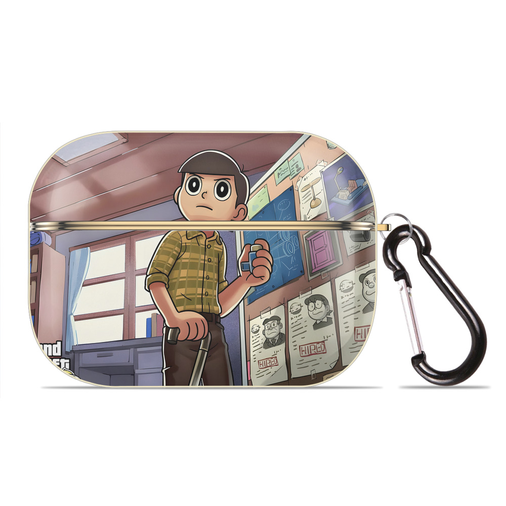 （画像用） ドラえもん Doraemon 【AirPods Pro用】ハードシェル保護ケース｜耐衝撃・防指紋・カラビナ付き商品仕様