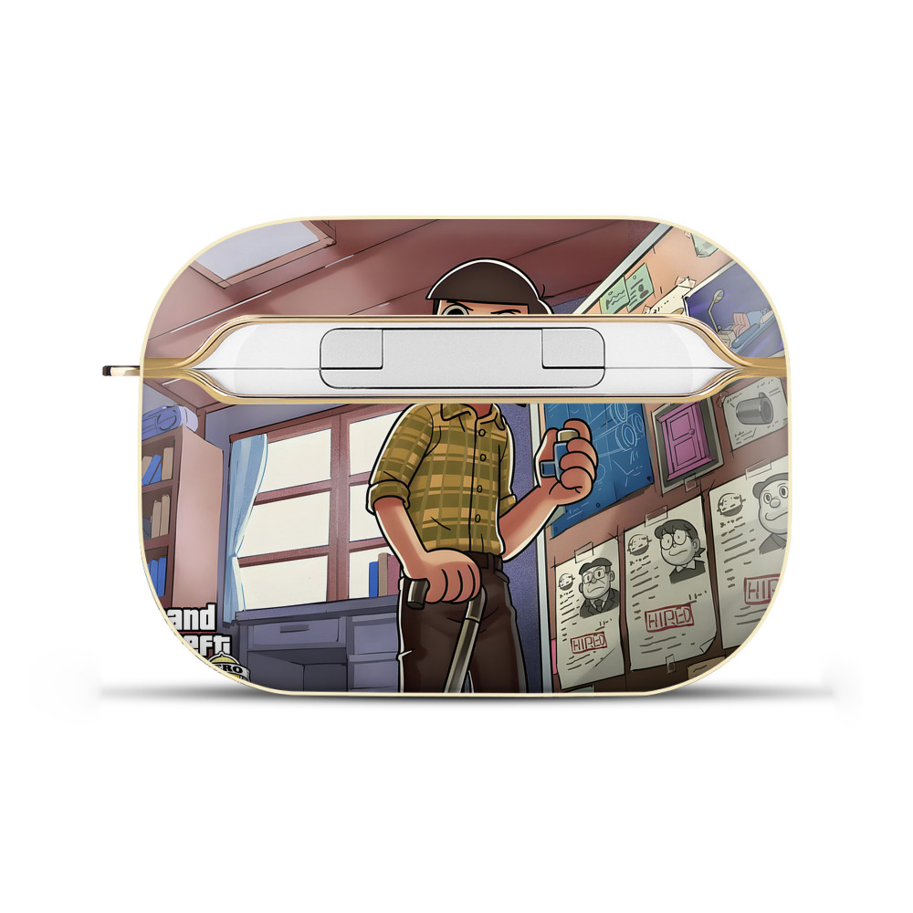 （画像用） ドラえもん Doraemon 【AirPods Pro用】ハードシェル保護ケース｜耐衝撃・防指紋・カラビナ付き商品仕様