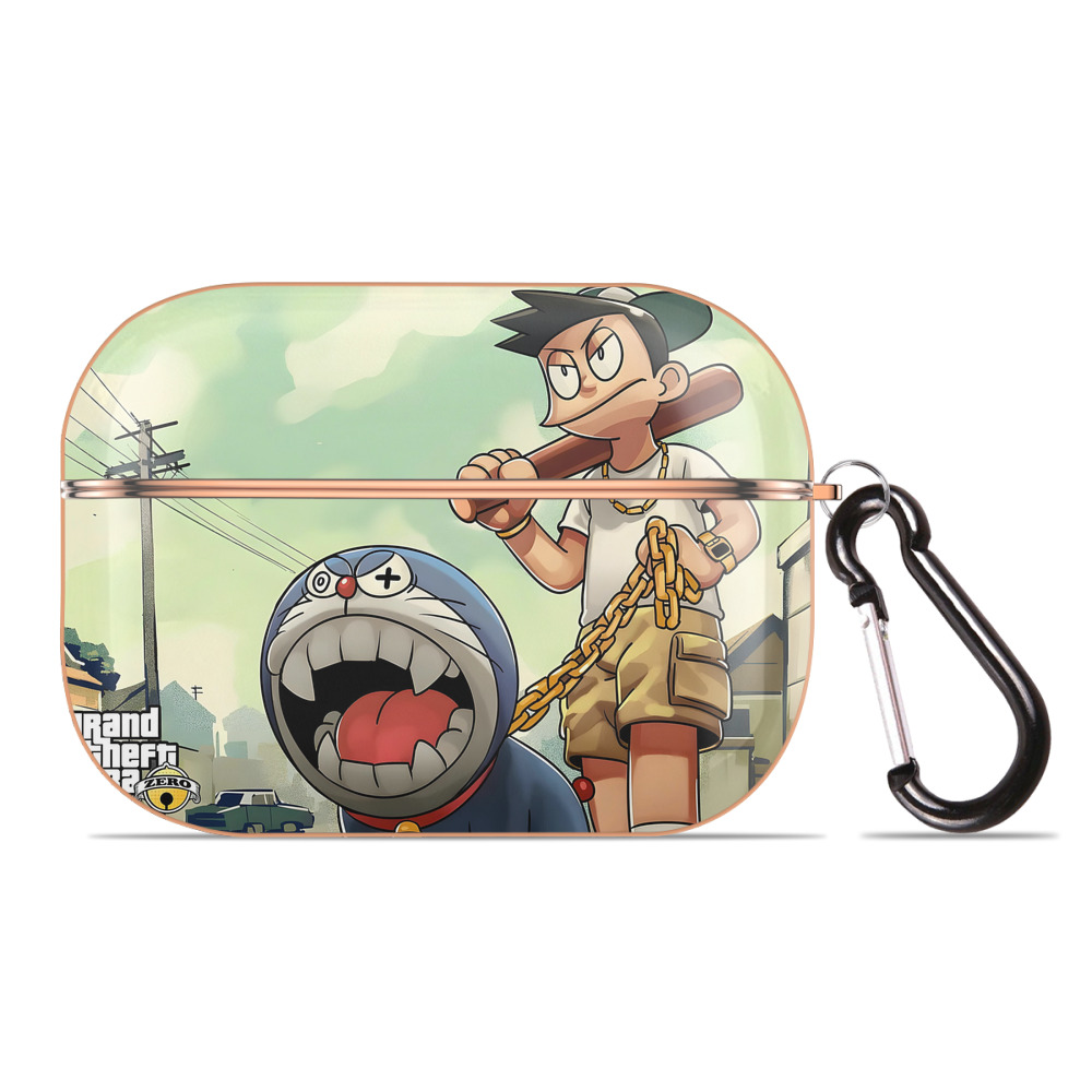 （画像用） ドラえもん Doraemon 【AirPods Pro用】ハードシェル保護ケース｜耐衝撃・防指紋・カラビナ付き商品仕様