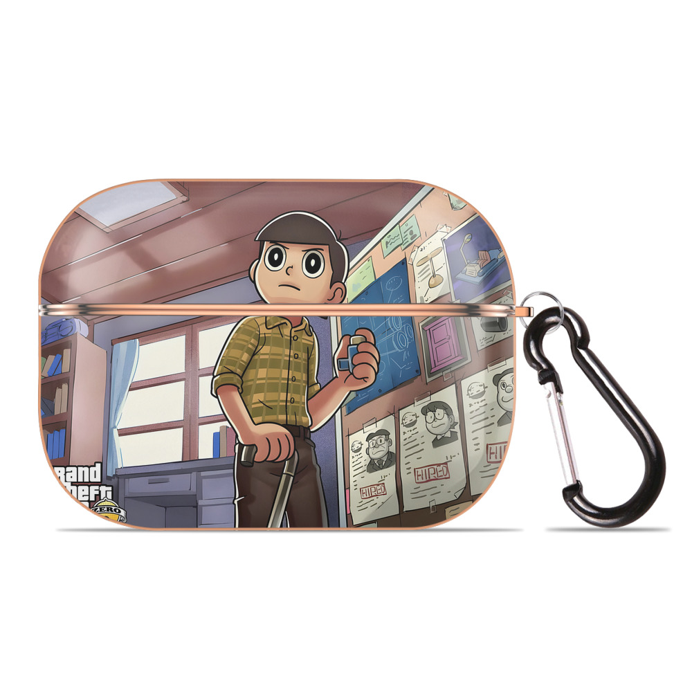 （画像用） ドラえもん Doraemon 【AirPods Pro用】ハードシェル保護ケース｜耐衝撃・防指紋・カラビナ付き商品仕様