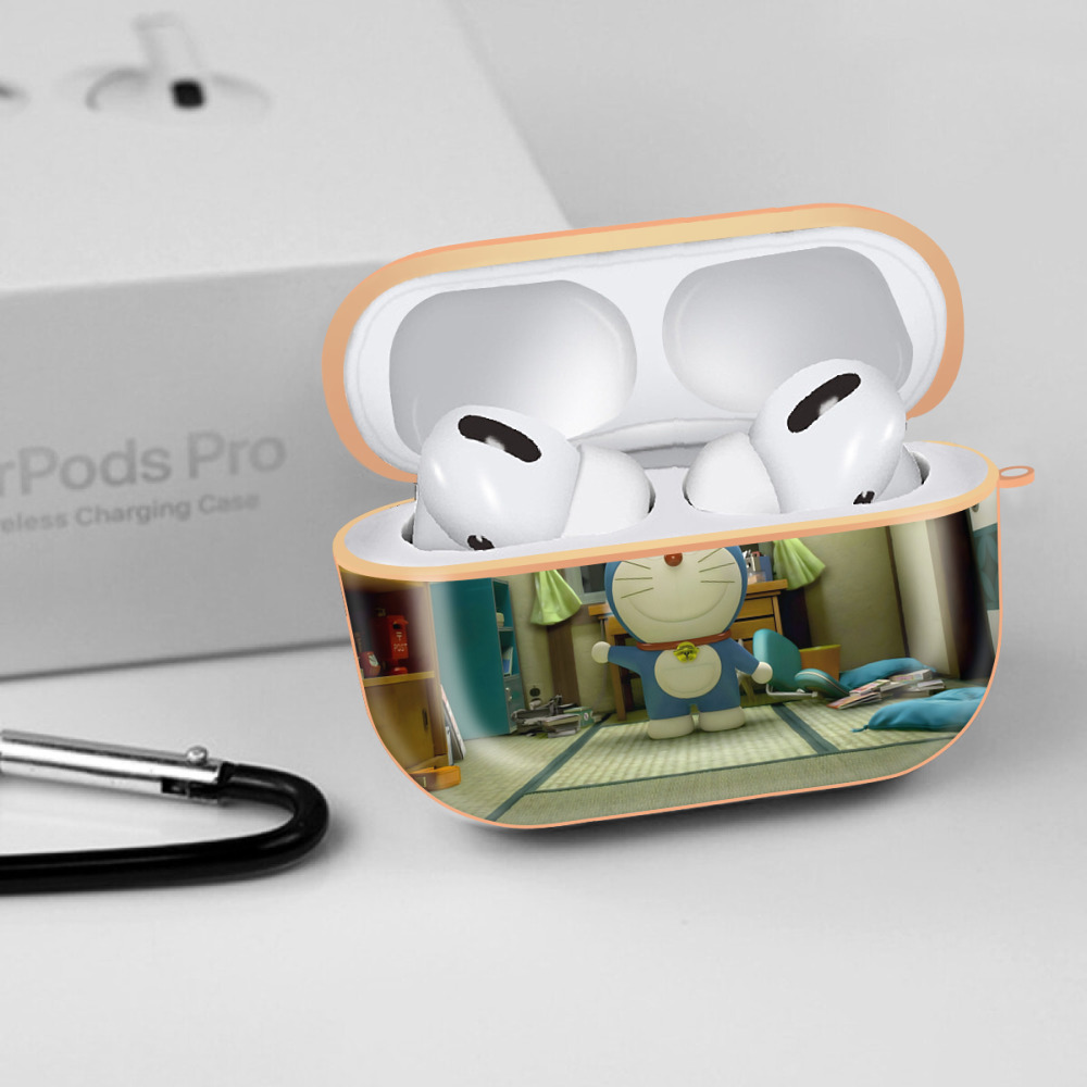 ドラえもん Doraemon 【AirPods Pro用】ハードシェル保護ケース｜耐衝撃・防指紋・カラビナ付き商品仕様