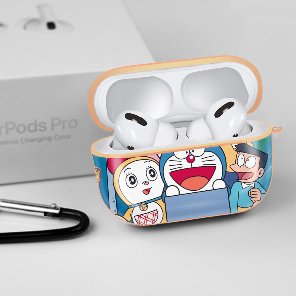 ドラえもん Doraemon 【AirPods Pro用】ハードシェル保護ケース｜耐衝撃・防指紋・カラビナ付き商品仕様