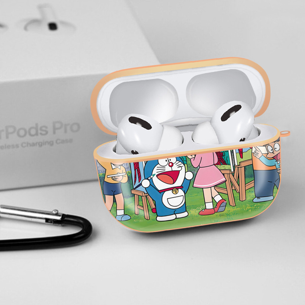 ドラえもん Doraemon 【AirPods Pro用】ハードシェル保護ケース｜耐衝撃・防指紋・カラビナ付き商品仕様