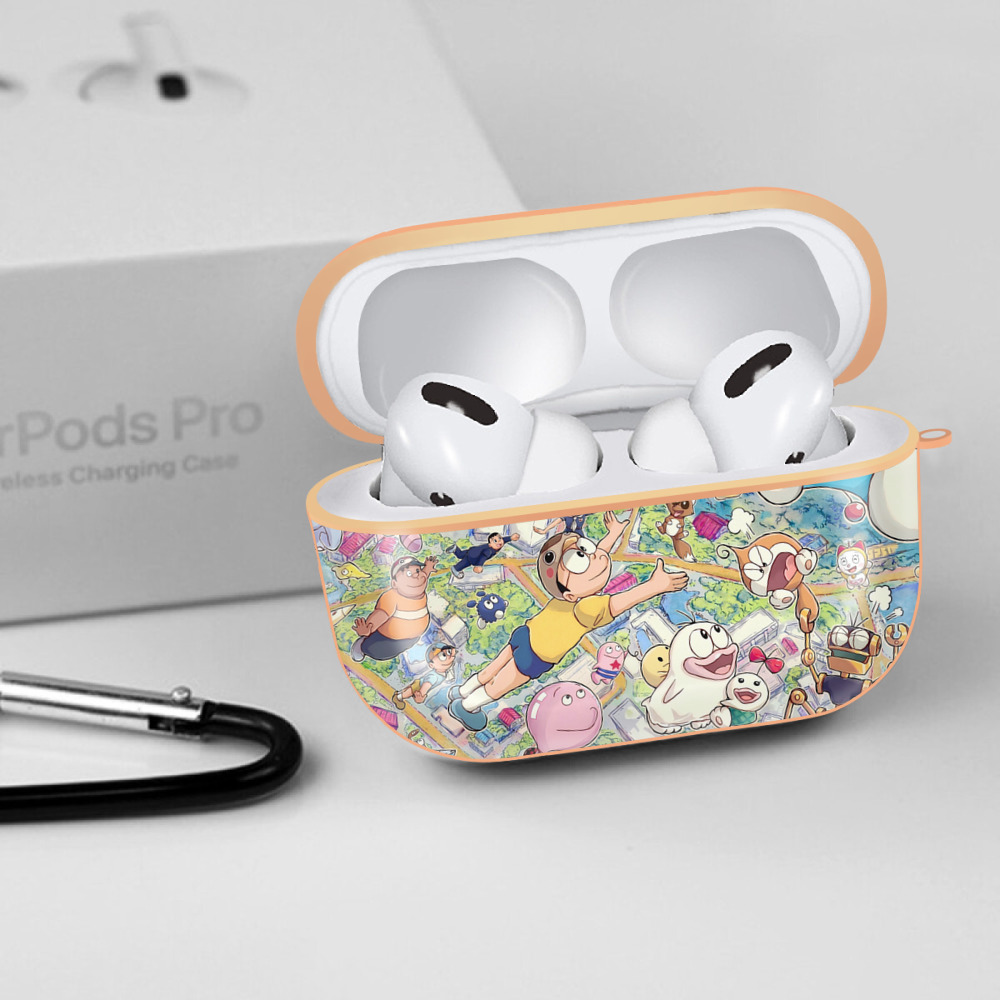 ドラえもん Doraemon 【AirPods Pro用】ハードシェル保護ケース｜耐衝撃・防指紋・カラビナ付き商品仕様