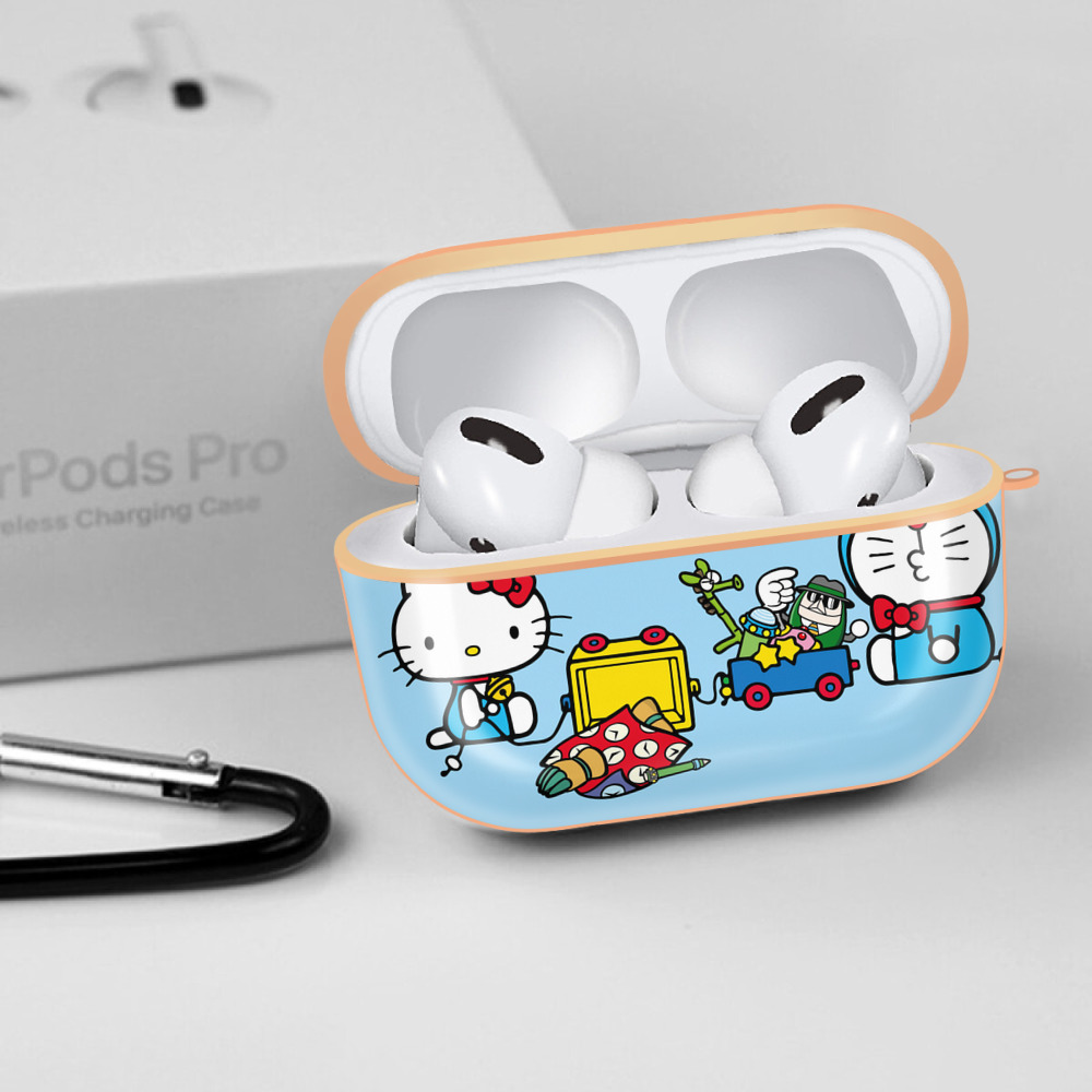 ドラえもん Doraemon 【AirPods Pro用】ハードシェル保護ケース｜耐衝撃・防指紋・カラビナ付き商品仕様