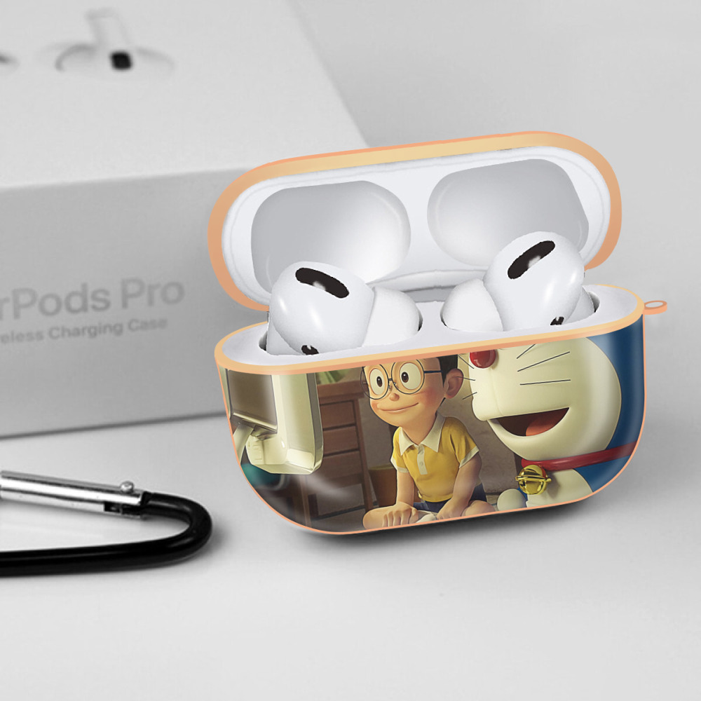 ドラえもん Doraemon 【AirPods Pro用】ハードシェル保護ケース｜耐衝撃・防指紋・カラビナ付き商品仕様