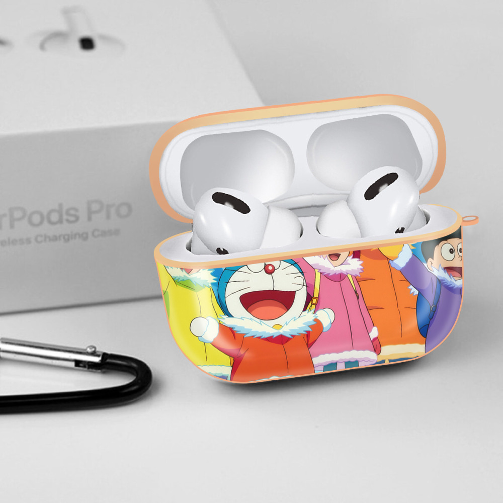 ドラえもん Doraemon 【AirPods Pro用】ハードシェル保護ケース｜耐衝撃・防指紋・カラビナ付き商品仕様