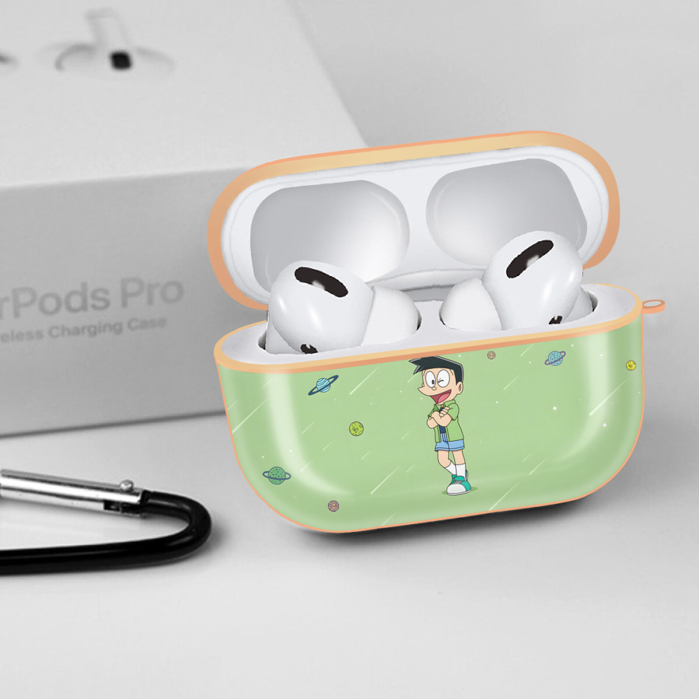 ドラえもん Doraemon 【AirPods Pro用】ハードシェル保護ケース｜耐衝撃・防指紋・カラビナ付き商品仕様