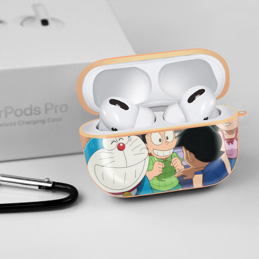 ドラえもん Doraemon 【AirPods Pro用】ハードシェル保護ケース｜耐衝撃・防指紋・カラビナ付き商品仕様