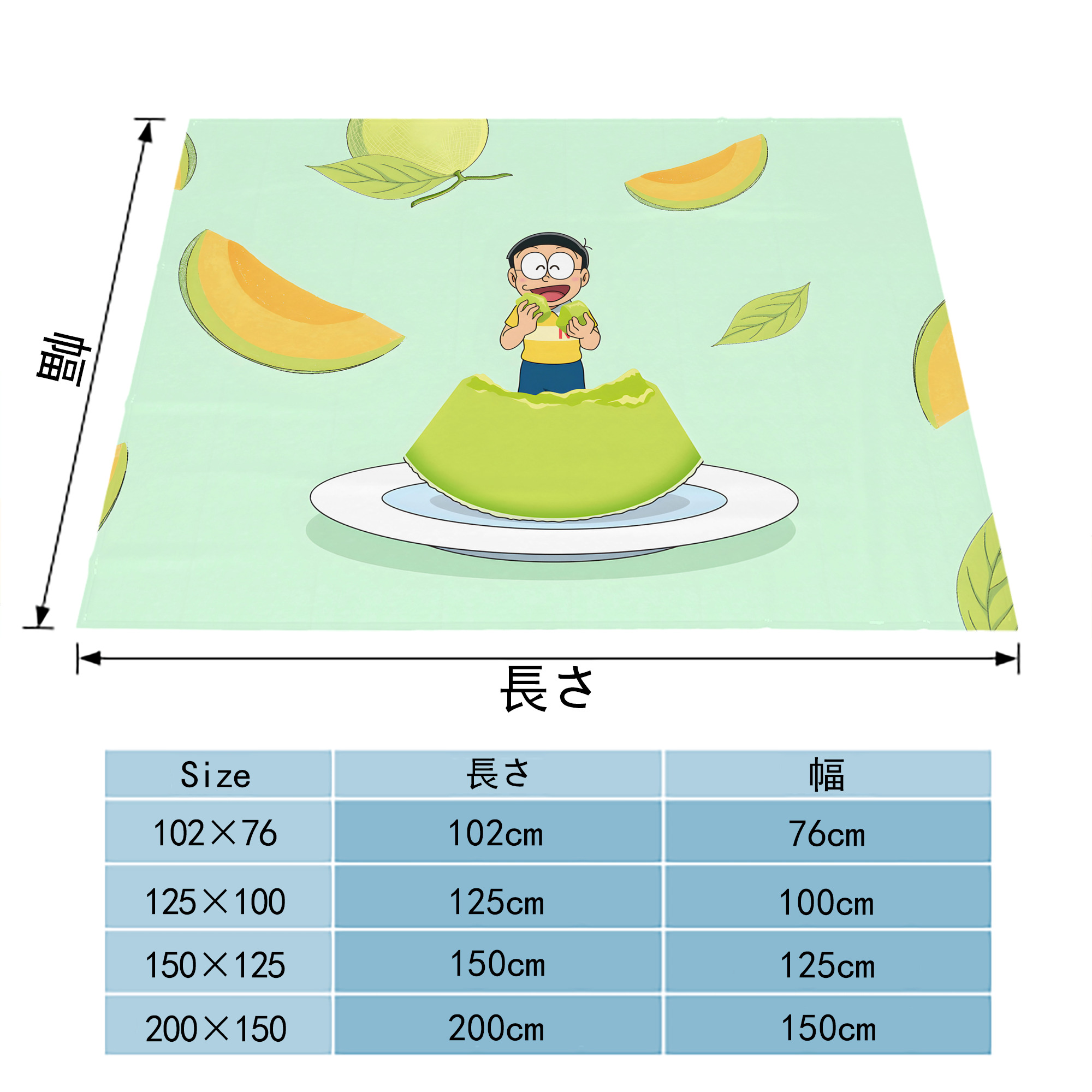 ドラえもん Doraemon フランネルブランケット・多サイズ対応（横型）