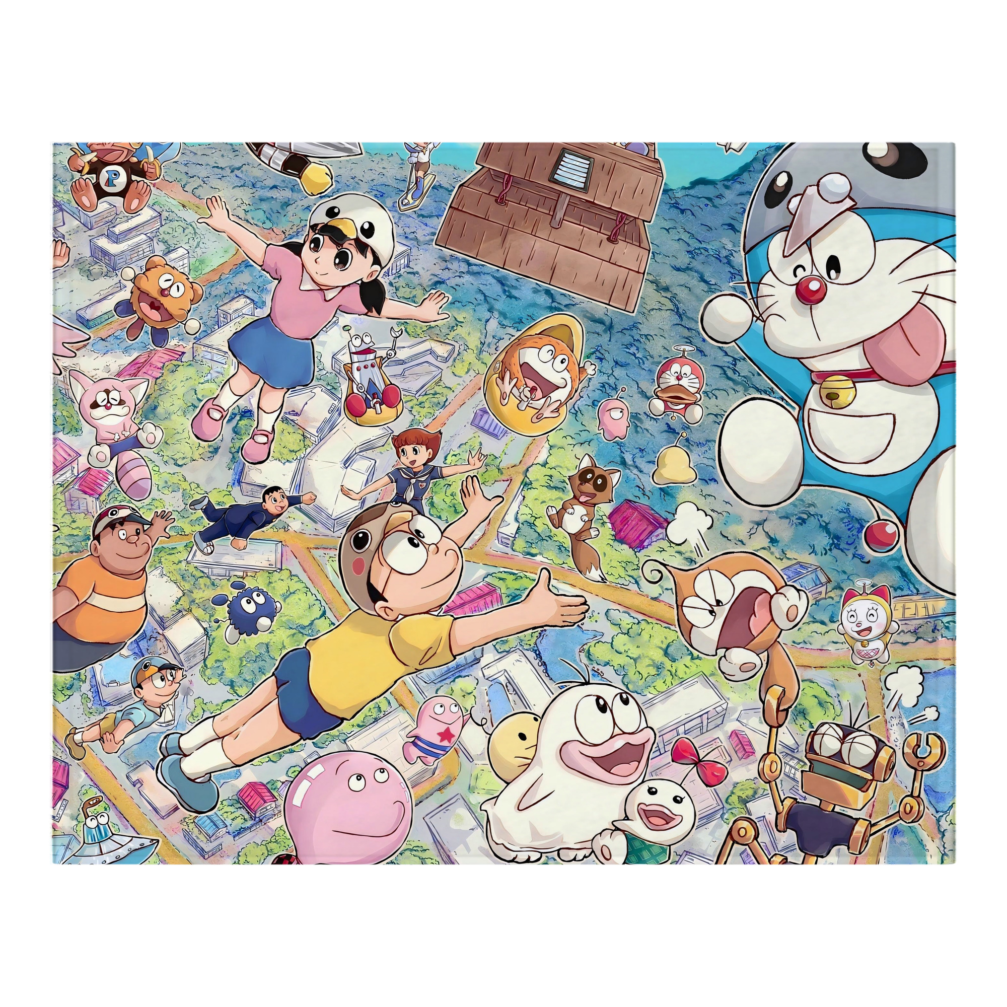 （画像用） ドラえもん Doraemon フランネルブランケット・多サイズ対応（横型）