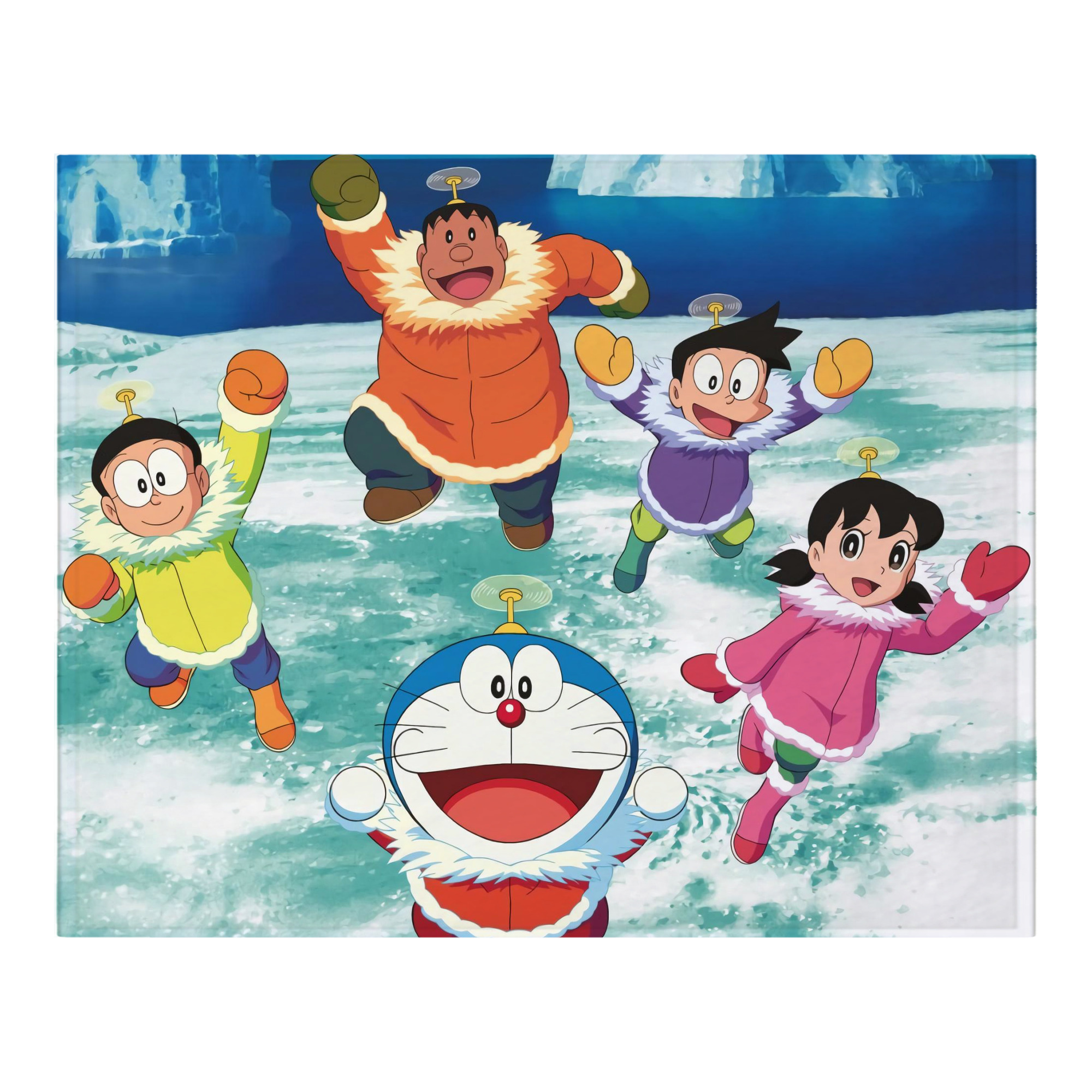（画像用） ドラえもん Doraemon フランネルブランケット・多サイズ対応（横型）
